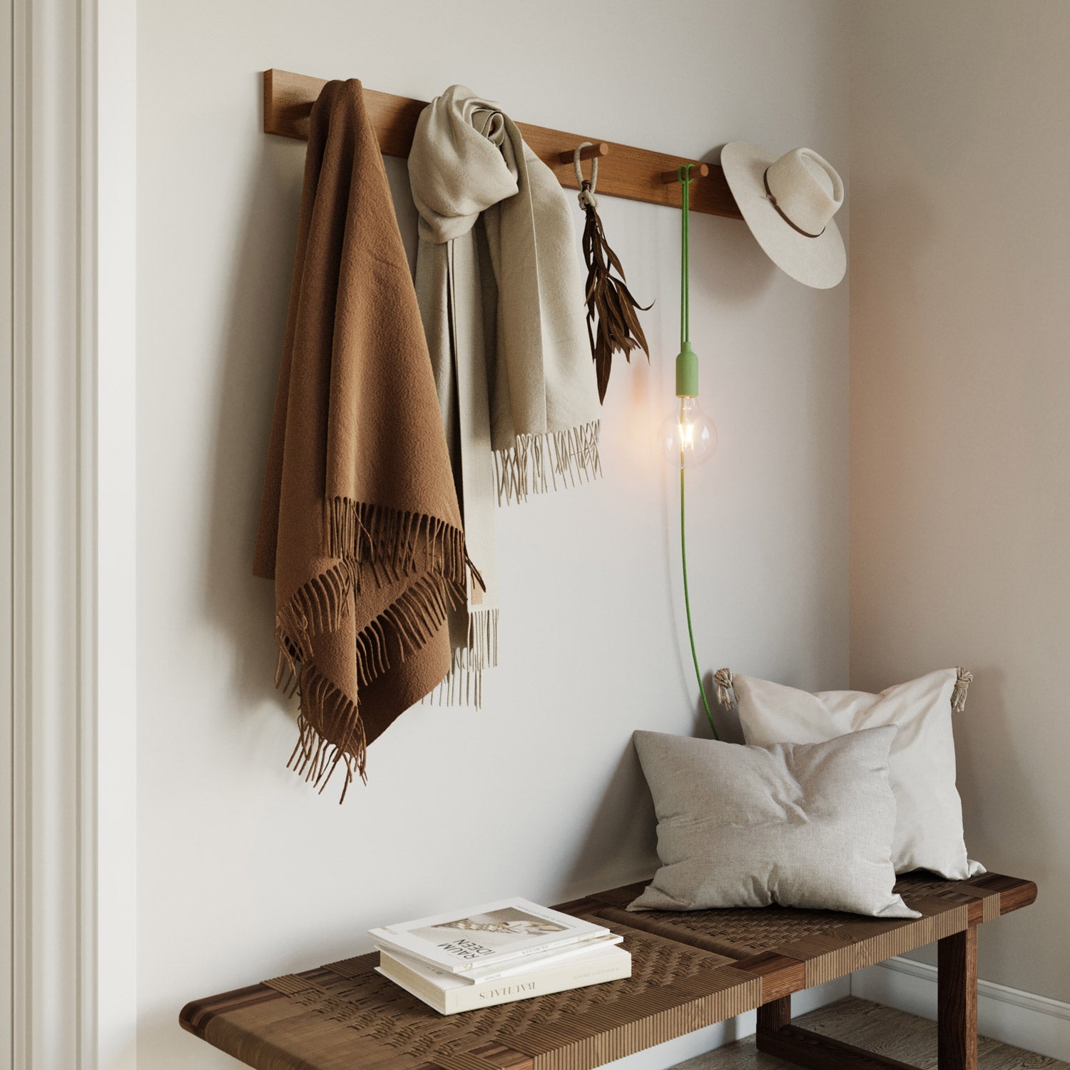 Snake Lampada in silicone con interruttore e spina - Verde prato